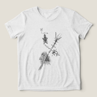 Wand Schwarz Weiß Abstrakt Stammes-Tattoo-Kunst Tri-Blend Shirt