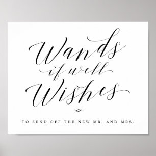 Wand Streamers senden kalligraphisches Hochzeitsze Poster