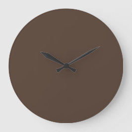 Wand-Uhr mit fester Farbe - Dunkelbraun Große Wanduhr