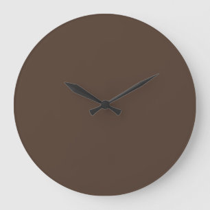 Wand-Uhr mit fester Farbe - Dunkelbraun Große Wanduhr