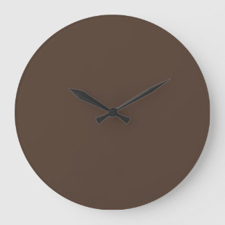 Wand-Uhr mit fester Farbe - Dunkelbraun Große Wanduhr