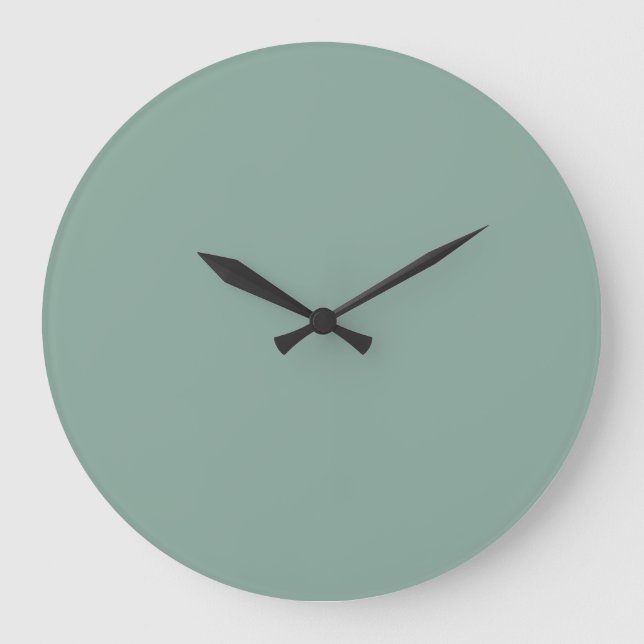 Wand-Uhr mit fester Farbe - grüne Erde Große Wanduhr (Vorderseite)