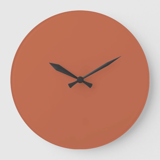 Wand-Uhr - Terrakotta-Folie Große Wanduhr (Vorderseite)