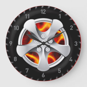 Wand-Uhr-Wahlen des Auto-Rad-1 Große Wanduhr
