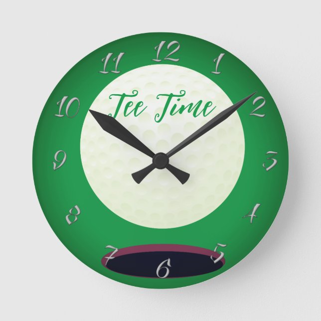 Wandbehang, Abschlagzeit Runde Wanduhr (Vorderseite)