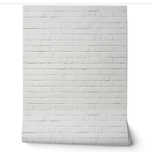 Wandbild aus weißem Backstein Tapete