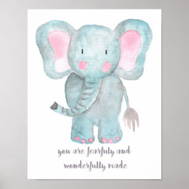 Wandbild für das Elefantenbabynursery Poster