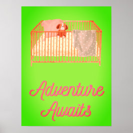 Wandbild für Kinderzimmer - Abenteuer warten Poster