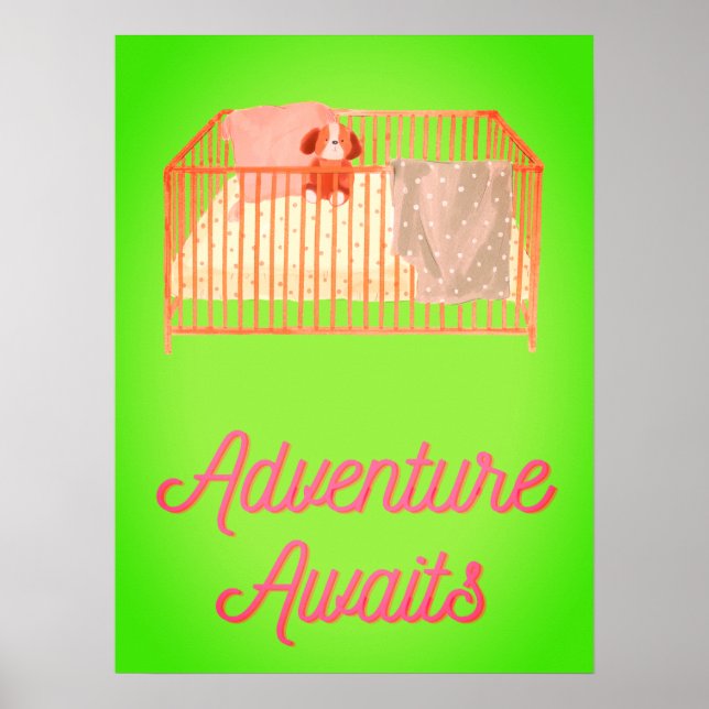 Wandbild für Kinderzimmer - Abenteuer warten Poster (Vorne)