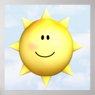 Wandbild Happy Face Sonnenschein 23x23 individuell Poster