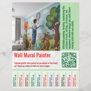 Wandbild Maler Jobangebot Abriss Flyer
