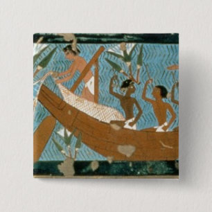 Wandbild vom Grab von Ipuy, Thebes, depic Button