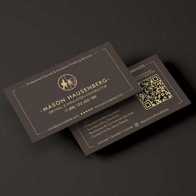 Wanddämmung Deckenbauer Espresso Visitenkarte (Drywall Insulation Ceiling Contractor Espresso Business Card
)