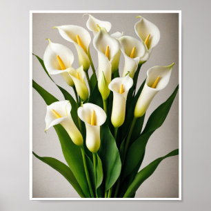 Wanddekoration Frische Calla Lily Blume Bouquet Po Poster