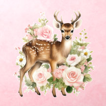 Wanddekoration Hirsch – Wald-Nursery-Aufkleber