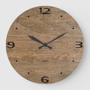 Wanddekoration Raum Eiche Holzkorn Rustikale Hütte Große Wanduhr