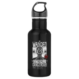 Wanded & Extrem gefährliches Gewollt Poster - wei Edelstahlflasche