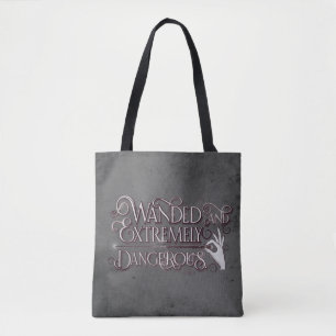 Wanded und extrem gefährliche Grafik - weiß Tasche