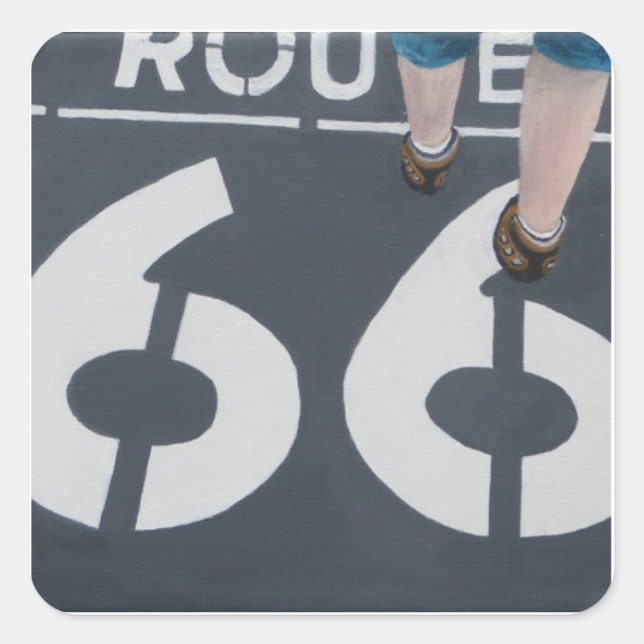 Wander Boldly Quadratischer Aufkleber (Vorderseite)