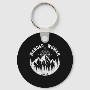 Wander Frau Wandern Abenteuer Camping Frauen Road Schlüsselanhänger