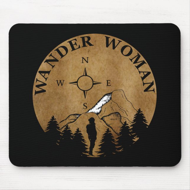 Wander Frau Wandern Mousepad (Vorne)
