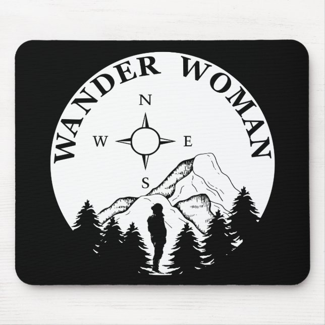 Wander Frau Wandern Mousepad (Vorne)