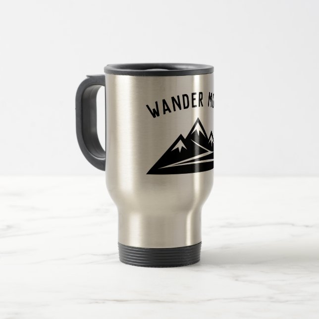 Wander Mehr Berggipfel Reisen zum Kaffee Tasse (Vorderseite Links)
