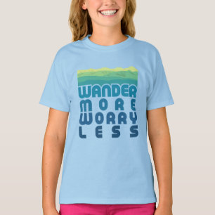 Wander mehr Besorgnis erregend weniger/blauer Grad T-Shirt
