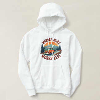 Wander mehr, immer weniger - Retro-Abenteuer Hoodie