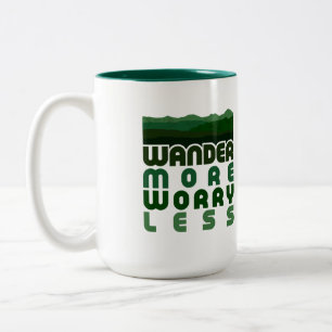 Wander mehr Sorgen weniger Zwei-Tonen-Kaffee-Tasse Zweifarbige Tasse
