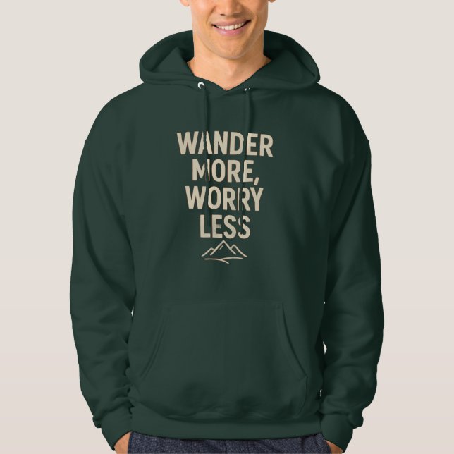 Wander mehr, weniger Sorgen - Inspirationsreise Qu Hoodie (Vorderseite)