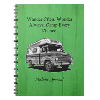 Wander Often Wonder Always Camp Every Chance Notizblock