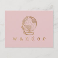 Wander Reiseangebot und Globe in Blush and Gold 