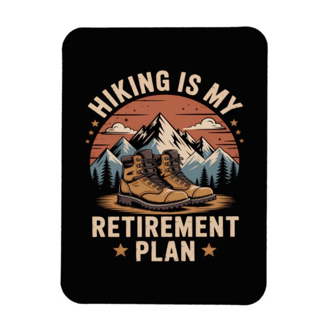 Wander-Rentnerplan Lustiger Spruch Magnet (Vertikal)