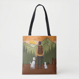 Wander-Tasche mit Hund und Katze für Bergabenteuer Tasche