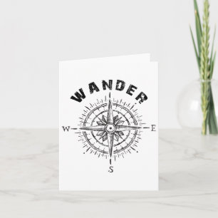 Wander Wandern Camping World Travel Lover Geschenk Karte
