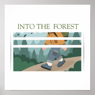 Wanderabenteuer im Wald – Design für Naturforscher Poster