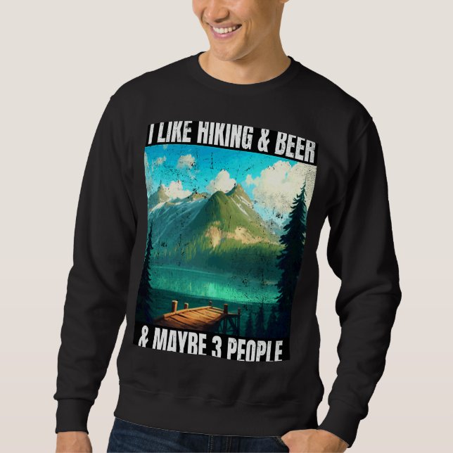 Wanderausrüstung Bier & Wandergipfel Bier Wanderer Sweatshirt (Vorderseite)