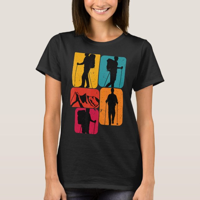Wanderberg Retro Design T-Shirt (Vorderseite)