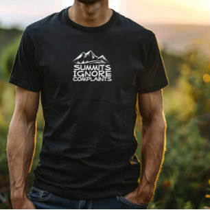 Wandercamping Humor Schwarz Weiß T-Shirt