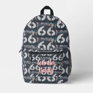 Wandere kühn bedruckter rucksack