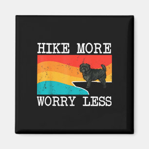 Wandere mehr, sorge dich weniger Affenpinscher Gra Magnet