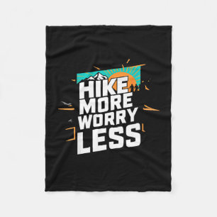 Wandere mehr, sorge dich weniger lustig cool motiv fleecedecke