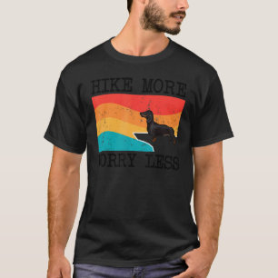 Wandere mehr, sorge dich weniger schwarze Dogge Gr T-Shirt