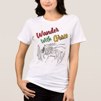 Wandere mit Anmut – Damen-T-Shirt mit Hirsch-Desig Tri-Blend Shirt