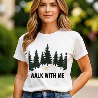Wandere mit mir Kiefernwald Bäume Natur Tri-Blend Shirt