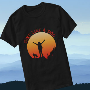 Wandere wie ein Hund Wanderhund Rot Orange T-Shirt