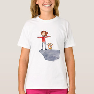 Wanderer ABCs Mädchen auf Felsen-T - Shirt