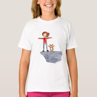 Wanderer ABCs Mädchen auf Felsen-T - Shirt