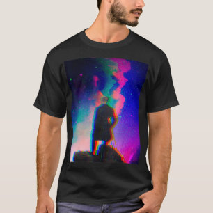 Wanderer above the Sea of Fog Vaporwave  Retro  T-Shirt